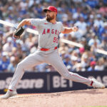 Aug 25, 2024; Toronto, Ontario, CAN; Los Angeles Angels relief pitcher Matt Moore (55) throws a pitch against theToronto Blue Jays during the seventh inning at Rogers Centre. Mandatory Credit: Nick Turchiaro-USA TODAY Sports
