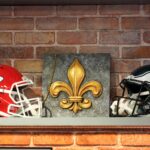 Feb 5, 2025; New Orleans, LA, USA; Kansas City Chiefs and Philadelphia Eagles helmets at the Super Bowl LIX media center at the Ernest N. Morial Convention Center. Mandatory Credit: Kirby Lee-Imagn Images