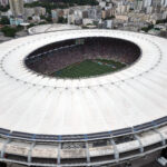 RIO DE JANEIRO, BRAZIL - NOVEMBER 04: Aerial view of Maracana Stadium ahead of the final match of Copa CONMEBOL Libertadores 2023 between Fluminense and Boca Juniors on November 04, 2023 in Rio de Janeiro, Brazil. (Photo by Daniel Lichotti/Getty Images) NFL Rio de Janeiro