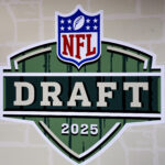 NEW ORLEANS, LA - FEBRUARY 8: A general view of the 2025 NFL Draft logo at the NFL Experience fan festival a day prior to Super Bowl LIX between the Kansas City Chiefs and the Philadelphia Eagles inside of the Ernest N. Morial Convention Center on February 08, 2025 in New Orleans, Louisiana. (Photo by Don Juan Moore/Getty Images)