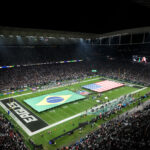 Sep 6, 2024; Sao Paulo, BRA; Neo Quimica Arena before a game between the Green Bay Packers and Philadelphia Eagles. Mandatory Credit: Kirby Lee-Imagn Images Eagles