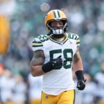 Jan 12, 2025; Philadelphia, Pennsylvania, USA; Green Bay Packers linebacker Isaiah McDuffie (58) before action against the Philadelphia Eagles in an NFC wild card game at Lincoln Financial Field. Mandatory Credit: Bill Streicher-Imagn Images