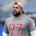 Feb 1, 2025; Orlando, FL, USA; Pittsburgh Steelers lineman Cameron Heyward during AFC Practice for the Pro Bowl Games at Camping World Stadium.