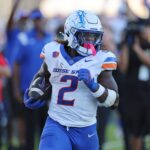 Oct 12, 2024; Honolulu, Hawaii, USA; Boise State Broncos running back Ashton Jeanty (2) cuts through the Hawaii Rainbow Warriors defense for a touchdown during the first quarter at Clarence T.C. Ching Athletics Complex. Mandatory Credit: Marco Garcia-Imagn Images