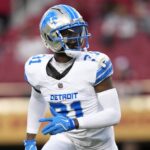 December 30, 2024; Santa Clara, California, USA; Detroit Lions safety Kerby Joseph (31) warms up before the game against the San Francisco 49ers at Levi's Stadium.