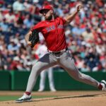 Feb 28, 2025; Clearwater, Florida, USA; Boston Red Sox starting pitcher Garrett Crochet (35) throws a pitch during the first inning against the Philadelphia Phillies at BayCare Ballpark. Mandatory Credit: Kim Klement Neitzel-Imagn Images