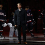 Feb 20, 2025; Boston, MA, USA; [Imagn Images direct customers only] Wayne Gretzky before the 4 Nations Face-Off ice hockey championship game between the United States and Canada at TD Garden. Mandatory Credit: Winslow Townson-Imagn Images