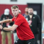 Louisville quarterback Tyler Shough during Pro Day at the UofL Football's Trager Indoor Practice Facility Tuesday, March 25, 2025. saints