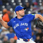 Mar 29, 2025; Toronto, Ontario, CAN; Toronto Blue Jays starting pitcher Max Scherzer (31) delivers a pitch against the Baltimore Orioles in the first inning at Rogers Centre. Mandatory Credit: Dan Hamilton-Imagn Images