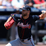 Apr 13, 2025; Tampa, Florida, USA; Atlanta Braves starting pitcher Chris Sale (51) throws a pitch against the Tampa Bay Rays in the first inning at George M. Steinbrenner Field. Mandatory Credit: Nathan Ray Seebeck-Imagn Images