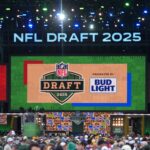 Apr 24, 2025; Green Bay, WI, USA; General view of the stage before the 2025 NFL Draft at Lambeau Field.