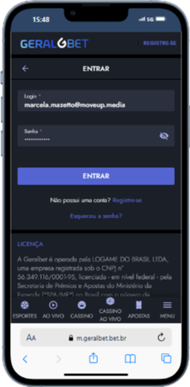 Cadastro Geral Bet