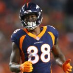 Oct 1, 2018; Denver, CO, USA; Denver Broncos wide receiver Demaryius Thomas (88) against the Kansas City Chiefs at Broncos Stadium at Mile High.