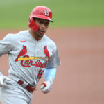 Sep 18, 2020; Pittsburgh, Pennsylvania, USA; St. Louis Cardinals second baseman Kolten Wong (16) circles the bases on a solo home run against the Pittsburgh Pirates during the first inning at PNC Park. Mandatory Credit: Charles LeClaire-USA TODAY Sports