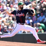 Mar 17, 2025; North Port, Florida, USA; Atlanta Braves starting pitcher Spencer Strider (99) throws a pitch in the first inning against the Boston Red Sox during spring training at CoolToday Park. Mandatory Credit: Jonathan Dyer-Imagn Images