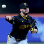 May 12, 2025; New York City, New York, USA; Pittsburgh Pirates starting pitcher Paul Skenes (30) pitches against the New York Mets during the third inning at Citi Field. Mandatory Credit: Brad Penner-Imagn Images