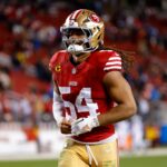 Dec 30, 2024; Santa Clara, California, USA; San Francisco 49ers linebacker Fred Warner (54) during the game against the Detroit Lions at Levi's Stadium.