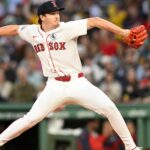 Jun 2, 2025; Boston, Massachusetts, USA; Boston Red Sox pitcher Hunter Dobbins (73) pitches against the Los Angeles Angels during the fourth inning at Fenway Park. Mandatory Credit: Brian Fluharty-Imagn Images