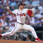 Jun 3, 2025; Atlanta, Georgia, USA; Atlanta Braves starting pitcher Spencer Strider (99) throws against the Arizona Diamondbacks in the third inning at Truist Park. Mandatory Credit: Brett Davis-Imagn Images