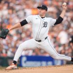 Detroit Tigers pitcher Tarik Skubal (29) throws during the second inning against Chicago Cubs at Comerica Park in Detroit on Friday, June 6, 2025.