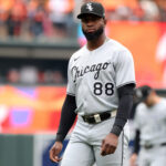 May 30, 2025; Baltimore, Maryland, USA; Chicago White Sox outfielder Luis Robert Jr. (88) looks on before a game against the Baltimore Orioles at Oriole Park at Camden Yards. Mandatory Credit: Daniel Kucin Jr.-Imagn Images