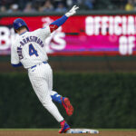 Jun 12, 2025; Chicago, Illinois, USA; Chicago Cubs center fielder Pete Crow-Armstrong (4) rounds the bases after hitting a two-run home run against the Pittsburgh Pirates during the fourth inning at Wrigley Field. Mandatory Credit: Kamil Krzaczynski-Imagn Images