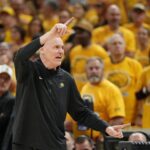 Jun 13, 2025; Indianapolis, Indiana, USA; Indiana Pacers head coach Rick Carlisle directs players during the second half during game four of the 2025 NBA Finals at Gainbridge Fieldhouse.