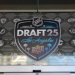 NHL Mock Draft 2025 - Jun 26, 2025; Los Angeles, California, USA; NHL Draft 25 Los Angeles signage at the JW Marriott Los Angeles LA Live. Mandatory Credit: Kirby Lee-Imagn Images