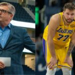 Rick Welts, CEO do Dallas Mavericks, e Luka Doncic, jogador do Los Angeles Lakers