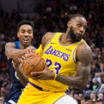 LeBron James Oct 29, 2018; Minneapolis, MN, USA; Los Angeles Lakers forward LeBron James (23) drives in the second quarter against Minnesota Timberwolves guard Jeff Teague (0) at Target Center.