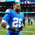 Detroit Lions safety Jamal Adams (25) walks off the field after 34-31 win over Green Bay Packers at Ford Field in Detroit on Thursday, Dec. 5, 2024.