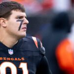 Cincinnati Bengals defensive end Trey Hendrickson (91) looks on before the NFL game between the Cincinnati Bengals and the Denver Broncos at Paycor Stadium in Cincinnati on Saturday, Dec. 28, 2024.