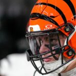 Cincinnati Bengals defensive end Trey Hendrickson (91) takes the field for the first quarter of the NFL Week 18 game between the Pittsburgh Steelers and the Cincinnati Bengals at Acrisure Stadium in Pittsburgh on Saturday, Jan. 4, 2025.