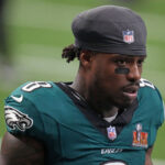 Feb 9, 2025; New Orleans, LA, USA; Philadelphia Eagles safety C.J. Gardner-Johnson (8) practices before Super Bowl LIX against the Kansas City Chiefs at Caesars Superdome.