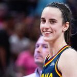 Jun 17, 2025; Indianapolis, Indiana, USA; Indiana Fever guard Caitlin Clark (22) in the second half against the Connecticut Sun at Gainbridge Fieldhouse. Mandatory Credit: Trevor Ruszkowski-Imagn Images
