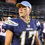 Aug 14, 2010; San Diego, CA, USA; San Diego Chargers quarterback Phillip Rivers (17) walks off the field after the preseason game against the Chicago Bears at Qualcomm Stadium. The Chargers defeated the Bears 25-10. Mandatory Credit: Kirby Lee/Image of Sport-USA TODAY Sports