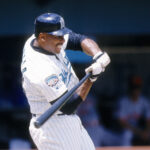 1997, Miami, FL, USA; FILE PHOTO; Florida Marlins third baseman Bobby Bonilla in action at the plate at Dolphin Stadium during the 1997 season. Mandatory Credit: RVR Photos-USA TODAY Sports