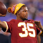 Sep 24, 2015; East Rutherford, NJ, USA; NBA player Kevin Durant on the Washington Redskins sideline before a game against the New York Giants at MetLife Stadium. Mandatory Credit: Brad Penner-USA TODAY Sports