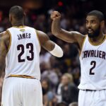 LeBron Kyrie Relembra Cavaliers Jun 7, 2017; Cleveland, OH, USA; Cleveland Cavaliers forward LeBron James (23) and Cleveland Cavaliers guard Kyrie Irving (2) celebrates during the third quarter against the Golden State Warriors in game three of the 2017 NBA Finals at Quicken Loans Arena. Mandatory Credit: Ken Blaze-USA TODAY Sports