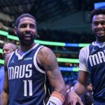 Mavericks cortam ex-escolha de primeira rodada Olivier Maxence-Prosper Feb 12, 2025; Dallas, Texas, USA; Dallas Mavericks guard Kyrie Irving (11) and forward Olivier-Maxence Prosper (8) walk off the court after the Mavericks defeat the Golden State Warriors at the American Airlines Center. Mandatory Credit: Jerome Miron-Imagn Images