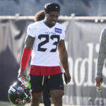 Jul 23, 2025; Houston, TX, USA; Houston Texans safety C.J. Gardner-Johnson (23) during training camp at Houston Methodist Training Center.