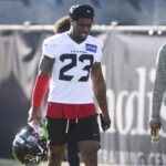 Jul 23, 2025; Houston, TX, USA; Houston Texans safety C.J. Gardner-Johnson (23) during training camp at Houston Methodist Training Center.