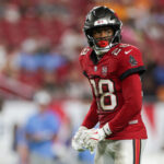 Aug 9, 2025; Tampa, Florida, USA; Tampa Bay Buccaneers safety Shilo Sanders (28) looks on during a preseason game against the Tennessee Titans in the fourth quarter at Raymond James Stadium. Mandatory Credit: Nathan Ray Seebeck-Imagn Images