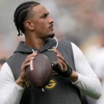 Green Bay Packers quarterback Jordan Love is shown before their preseason game against there Seattle Seahawks Saturday, August 23, 2025 at Lambeau Field in Green Bay, Wisconsin.
