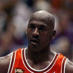 Michael Jordan June 5, 1998; Salt Lake City, UT, USA; Chicago Bulls guard Michael Jordan in game two of the 1998 NBA Finals against the Utah Jazz at the Delta Center.