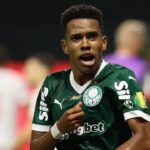 Estevão em campo pelo Palmeiras