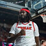 The Ville's Montrezl Harrell (5) celebrates his dunk during their game against UKnighted on Saturday, July 20, 2024 in Louisville, Ky. at Freedom Hall during the first round of The Basketball Tournament.