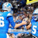 Lions Jared Goff David Montgomery Junfu Han / USA TODAY NETWORK via Imagn Images