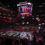 Jun 17, 2025; Sunrise, Florida, USA; A general view as the Florida Panthers takes the ice before game six of the 2025 Stanley Cup Final against the Edmonton Oilers at Amerant Bank Arena. Mandatory Credit: Sam Navarro-Imagn Images