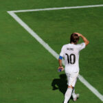 Modrid em campo pelo Real Madrid